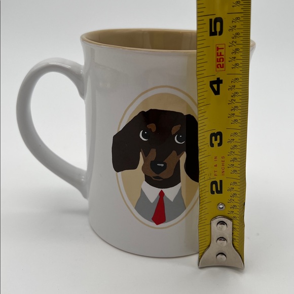 Fringe Studio Dashshund “I'm Not Single, I Have a Dog” Brown & White Coffee Mug - Picture 8 of 9